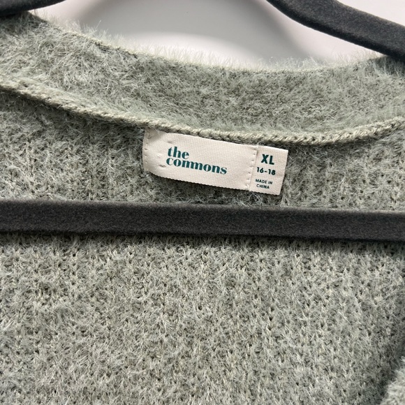 Like new! Super soft light green cardigan! Brown buttons on the front. - Picture 3 of 3